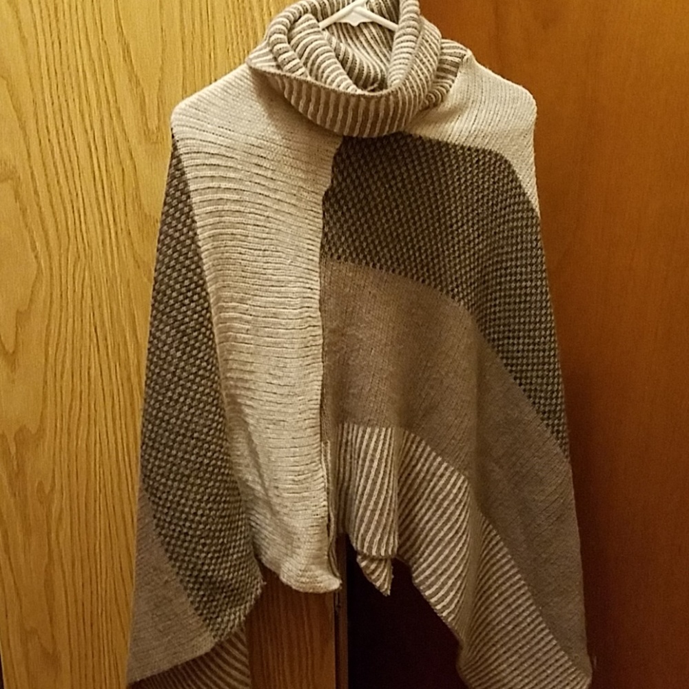 Brown Poncho Sweater